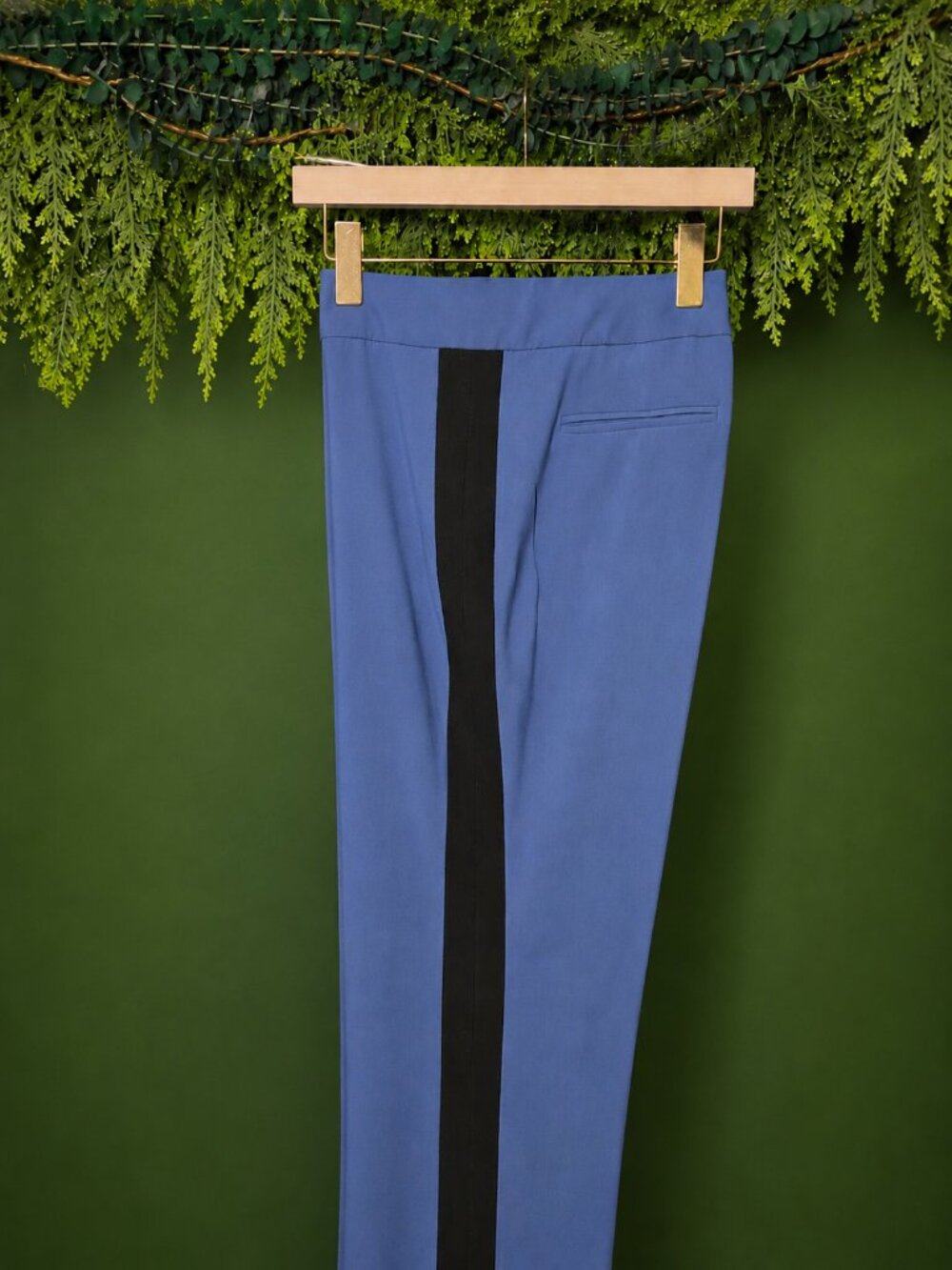 Nine West Blue Black Trim Pant Suit Set Women's Elegant Tailored Office Chic - Picture 3 of 16